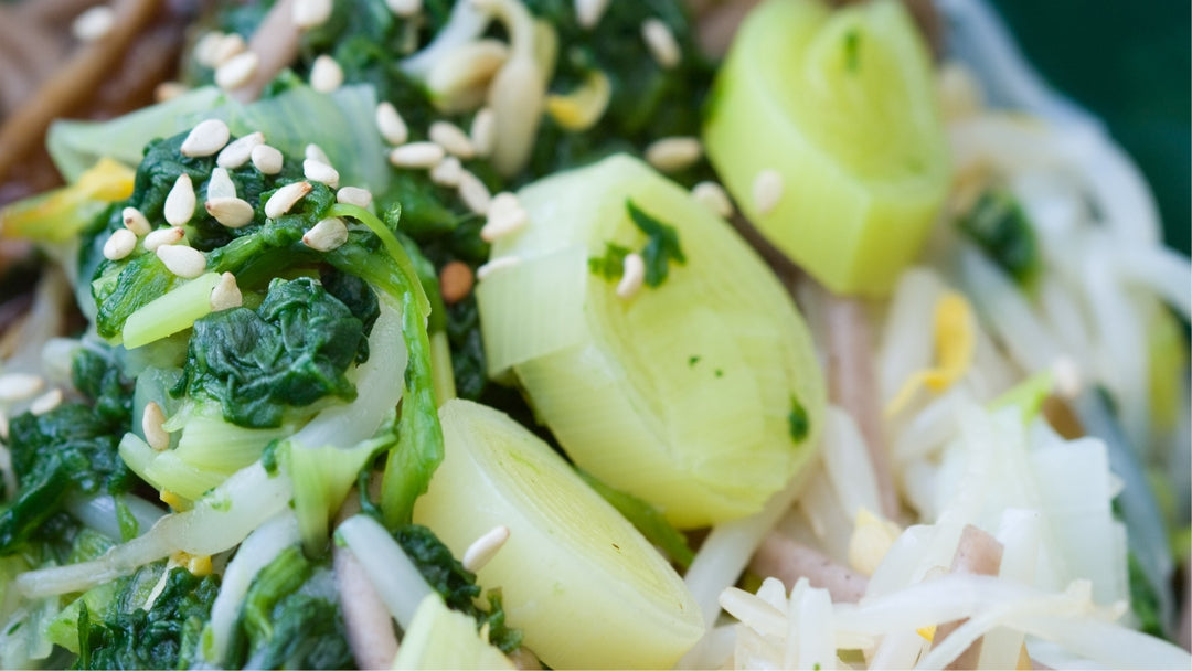 Lauch-Spinat-Gemüse mit Za'atar