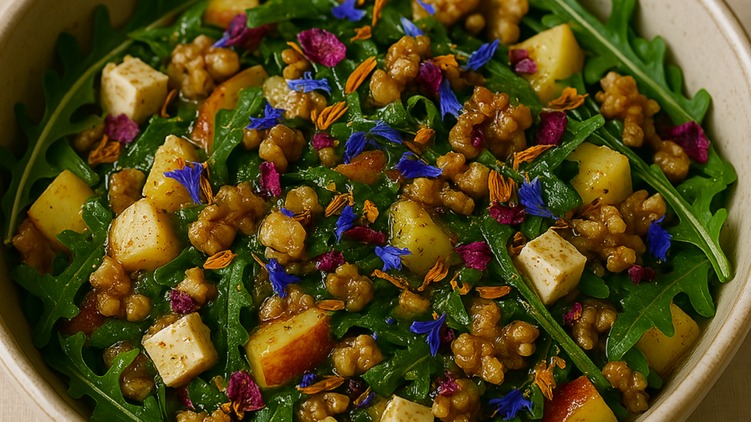 Kartoffelsalat mit Essbaren Blüten
