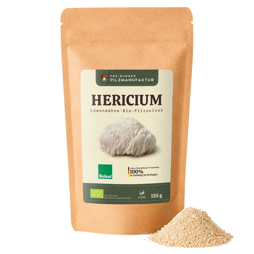 Hericium Löwenmähne Bio-Pilzpulver