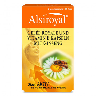 Alsifemin Gelee Royal + Vitamin E Kapseln mit Ginseng, 120 St