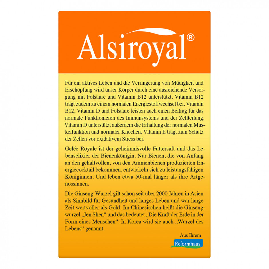Alsifemin Gelee Royal + Vitamin E Kapseln mit Ginseng, 120 St